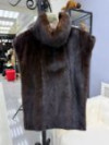 Манишка норковая длинная Темный шоколад 44-50р.