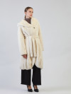 Шуба норковая б/у AVANTI FURS 44р с капюшоном модель кокон с поясом