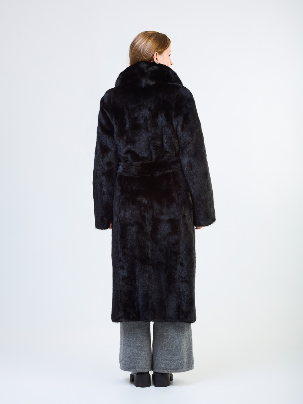 Шуба норковая б/у SUN FUR 46-48р англ.ворот с поясом