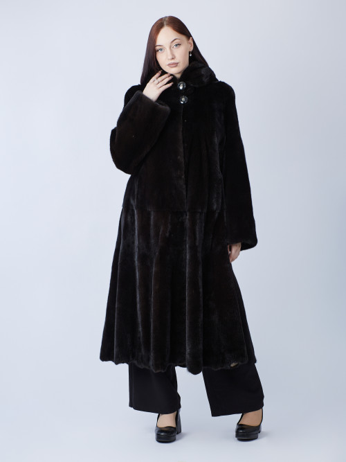 Шуба норковая б/у СКАН блэк раз 46-48 с капом