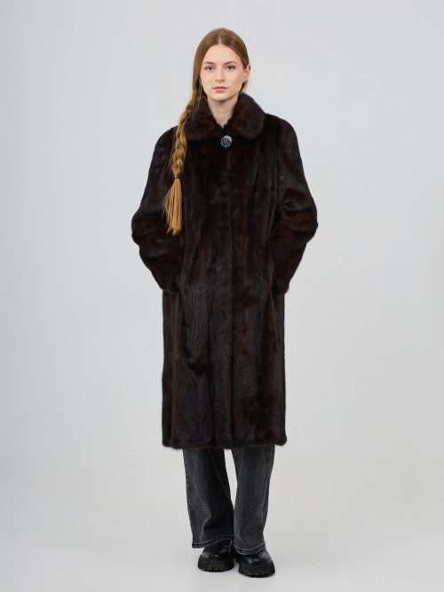 Шуба норковая б/у Кировская фабрика 46р.без капюшона