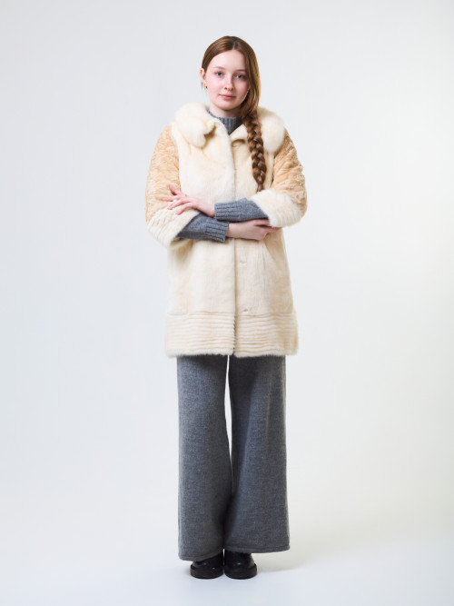 Шуба норковая б/у Artisti Elena полустрижка рукав3/4 42-44р