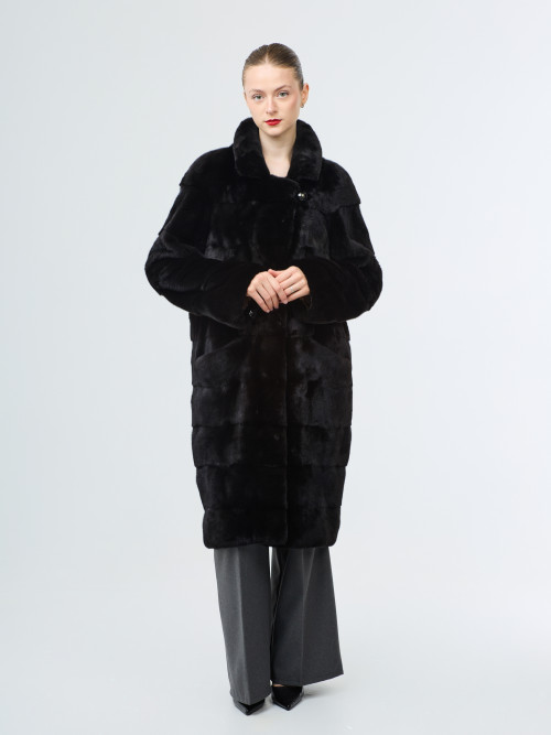 Шуба норковая б/у MATSOKO FURS р 46 англ ворот поперечка