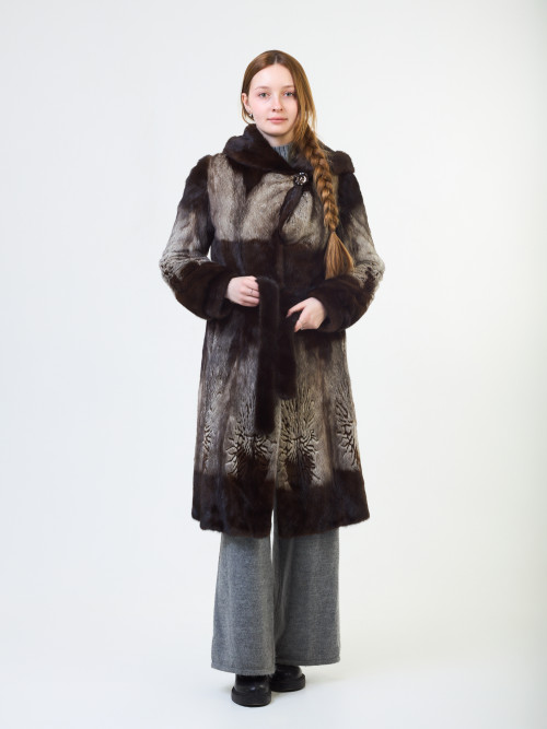 Шуба норковая б/у Elena Fur раз 44 шахра с капом