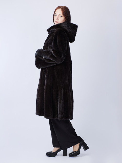 Шуба норковая б/у Luxor NAFA Mink с капюшоном 44-46р