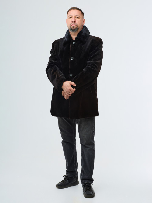 Шуба норковая б/у мужская р 54-56 стриж.норка