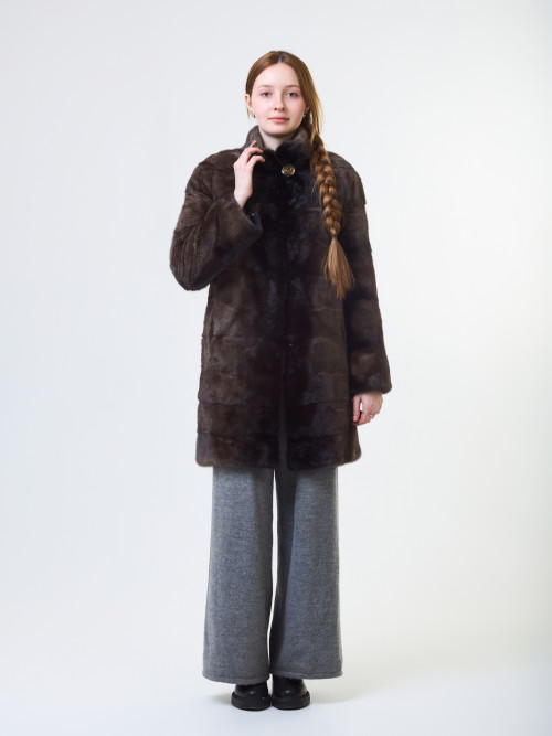 Шуба норковая б/у Laplandia 42-44р поперечка , ворот стойка