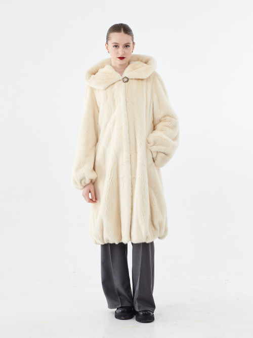 Шуба норковая б/у MATSOKO FURS 44-46р с капюшоном