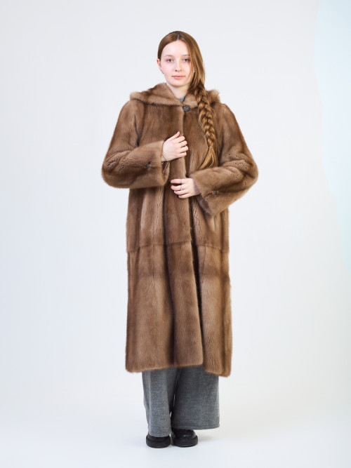 Шуба норковая б/у GrekFur раз 50-52 светлая