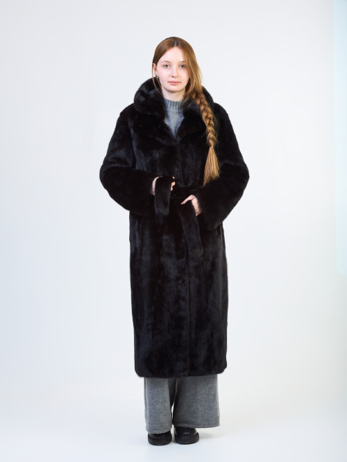 Шуба норковая б/у SUN FUR 46-48р англ.ворот с поясом