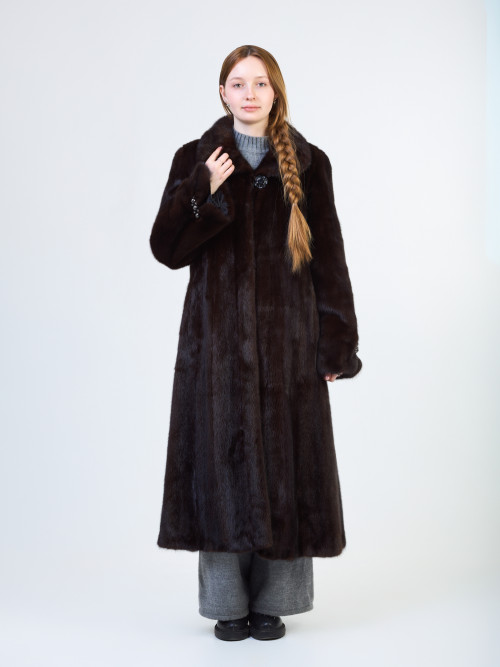 Шуба норковая б/у Pretty Misly раз 52 классика без капа