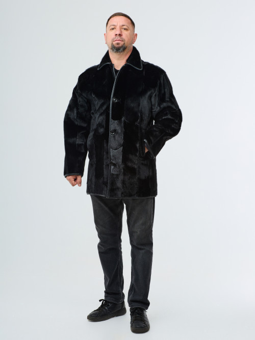 Шуба из нерпы б/у мужская 50-52 р