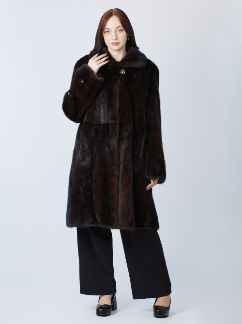 Шуба норковая б/у классика без капюшона YSQH 52р