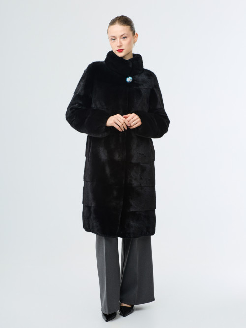 Шуба норковая б/у ETERNAL ROSE BlackGlama поперечка 46р.