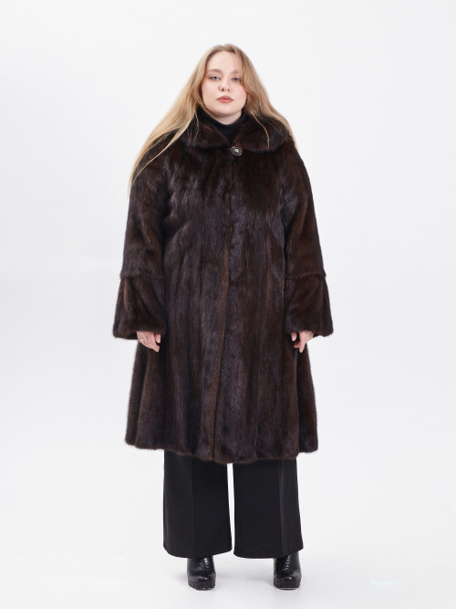 Шуба норковая б/у DIANNI 50р с капюшоном