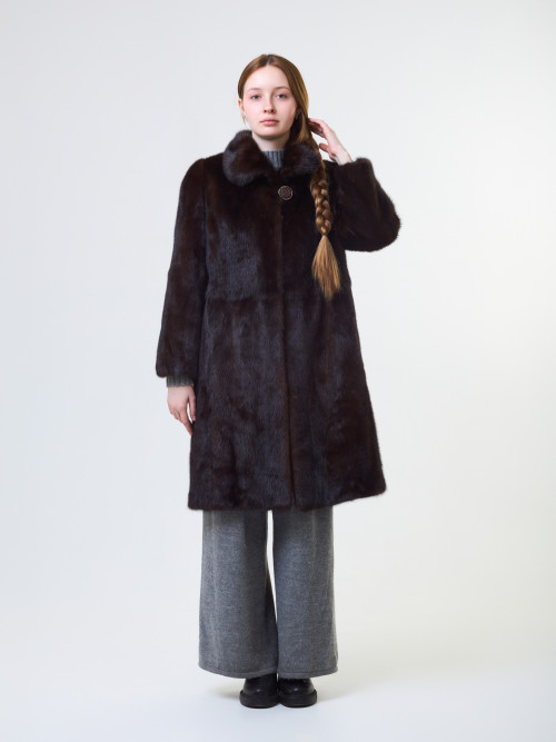 Шуба норковая б/у махагон раз 48 без капа